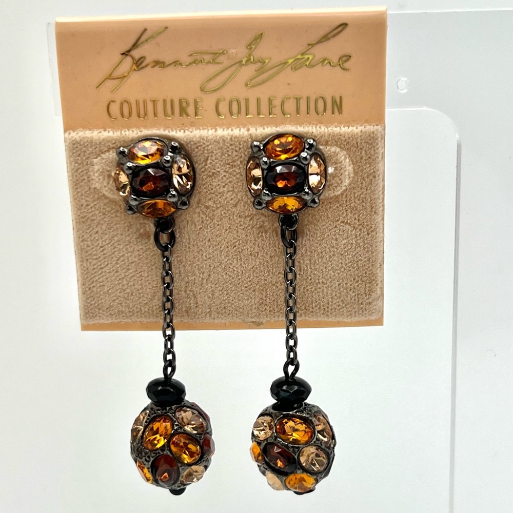 Kenneth Jay Lane Topaz Ball Drop Earrings